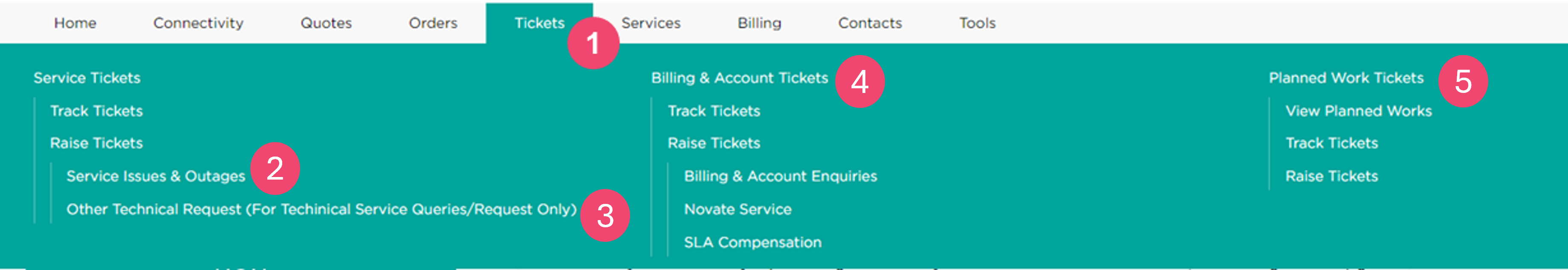 Raising Tickets Portal screenshot
